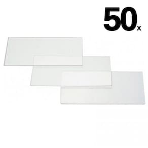 Kit 50 Lente de Cobertura em Vidro Retangular Incolor 105x50x3mm - Delta Plus