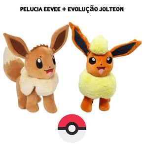 Flareon Evoluções Evolution Eevee Pokemon Pelúcia 20cm