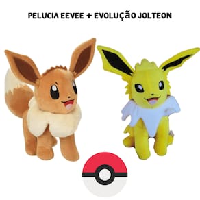 Pelúcia Pokémon Jolteon Evolução Eevee 20cm 3545 Sunny - Sunny