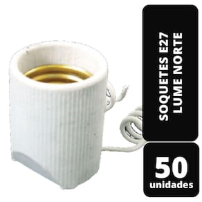 Kit C/ 50 Soquetes E27 Corneta 50W/75W/100W Lume Norte