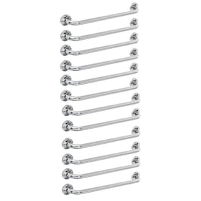 Alça de Apoio Barra Inox 50cm Kit 12 Unidades Idoso Cadeirante Deficiente Acessibilidade Corrimao Banheiro