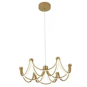 Pendente Moderno Umbrella Dourado 58ccm Led 48W 4000K Bivolt