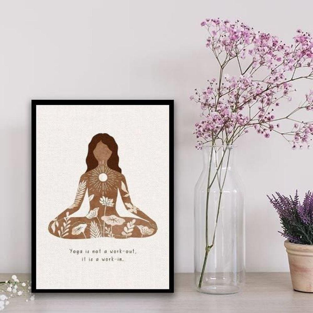 Quadro Yoga Is Not A Work Out 24X18Cm