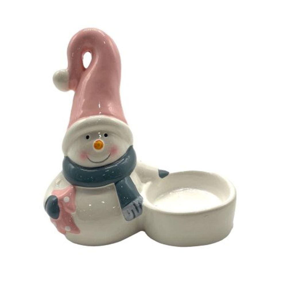 Enfeite Natalino Castiçal Cerâmica 12cm