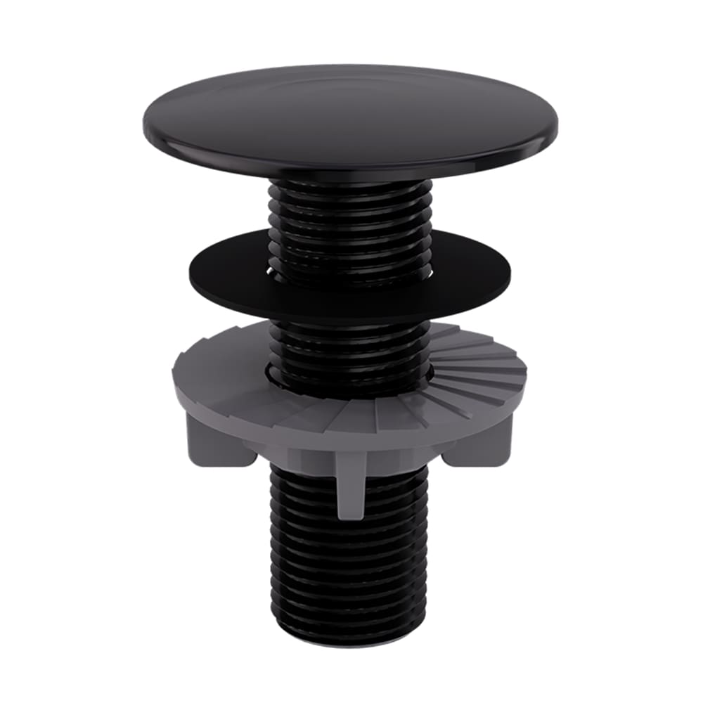 Acabamento Plug Blukit Preto Para Bidês e Lavatórios
