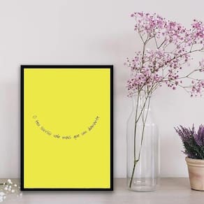 Quadro O Teu Sorriso Vale Mais Diamante 24X18Cm Vidro Preta