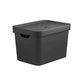 Caixa Organizadora Cube Média 18 Litros Preto Brinquedos Top