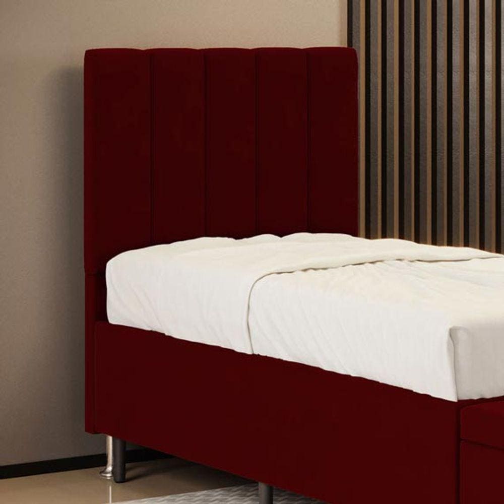 Cabeceira Nashira 90 para Cama de Solteiro Z-002 Sued Bordô Aradecor