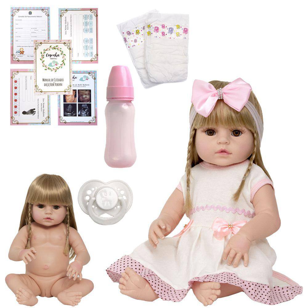 Boneco Bebê - Reborn - Laura Baby - Mini Lino - Shiny Toys