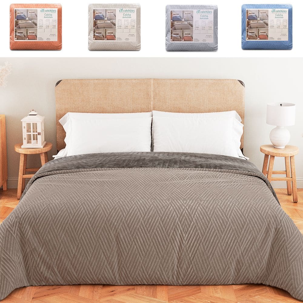 Coberdrom Queen Aveludado com Manta Soft Dupla Face 270X250 - BF Colchões