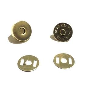 Botão Imã 14mm para Bolsas Dourado - Kit com 10 Unidades
