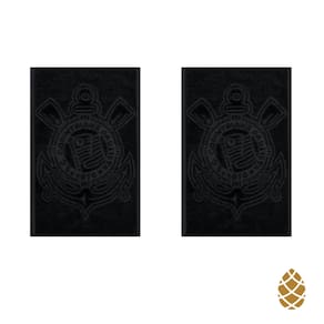 Kit 2 Toalhas de Rosto Jacquard Buettner Corinthians Preto
