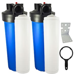 Kit Filtro Big Blue 20 2 Refis Recarregável Chave e Suporte