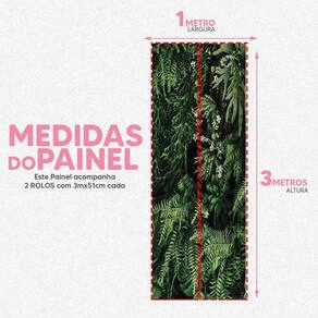 Papel De Parede Painel 3D Folhas Samambaia Verde 1M