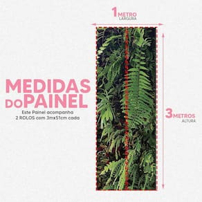 Papel De Parede Painel 3D Folhas Flores Verde Viníl 1M