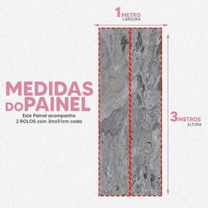 Papel De Parede Painel 3D Mármore Carrara Cinza 1M