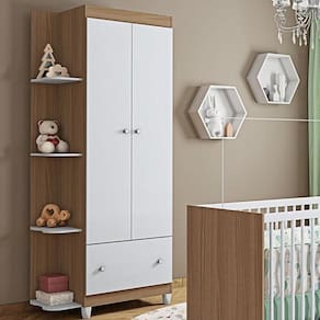 Guarda Roupa Quarto Infantil Gutti com 2 Portas e 1 Gaveta