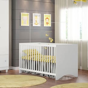 Berço Gutti Com Suporte Regulagem de Altura e Colchão 130x60