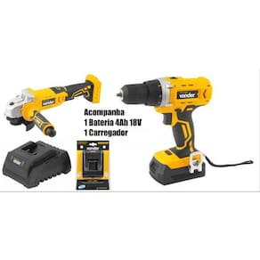 Esmerilhadeira IEV 1808 + Parafusadeira + 1 bat 4.0Ah VONDER