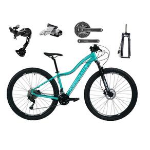 Bicicleta Aro 29 Absolute Hera Feminina Alumínio Câmbios Shimano Alívio e Altus 27v Freios Hidráulicos Garfo Com Trava no Guidão - Verde