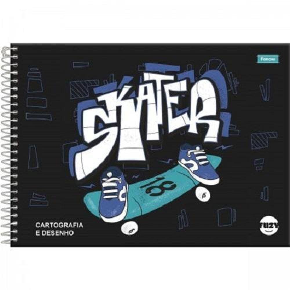 Caderno De Desenho Fuzy 80 Folhas - Menina
