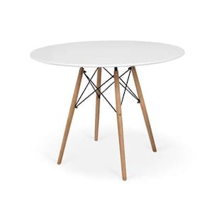 Mesa de Jantar Redonda Eames Eiffel 90 cm Branca