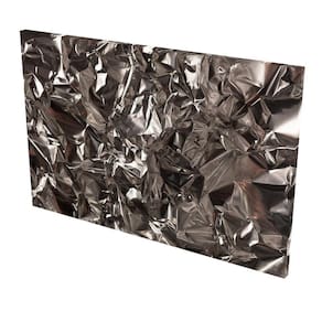 Quadro Decorativo em Tela com Borda Infinita Prata Amassada