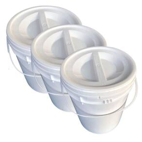 Balde Plast 12L Tampa Rosca P Melado