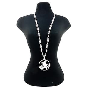 Corrente Masculina 60Cm 5Mm São Jorge Folheada Prata Cr847