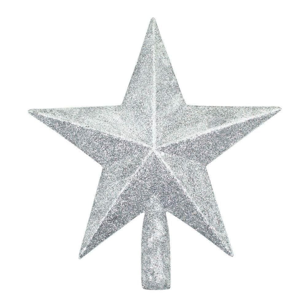 Decoração Enfeite Natal Estrela Natalina Prata árvore De Natal 20cm