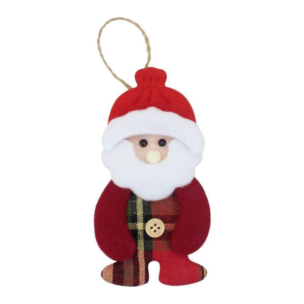 Enfeite árvore Natal Pendente Papai Noel 1 Peça 14cm