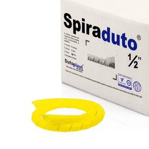 Organizador Fios E Cabos Spiraduto 1/2 Amarelo - 35 Mt
