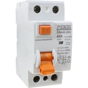 Interruptor Dr 2 Polos 40 Amperes 30Ma 4,5Ka Modelo Dra25