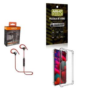 Kit Capinha Moto Edge 20 Fone Bluetooth E Película 3D