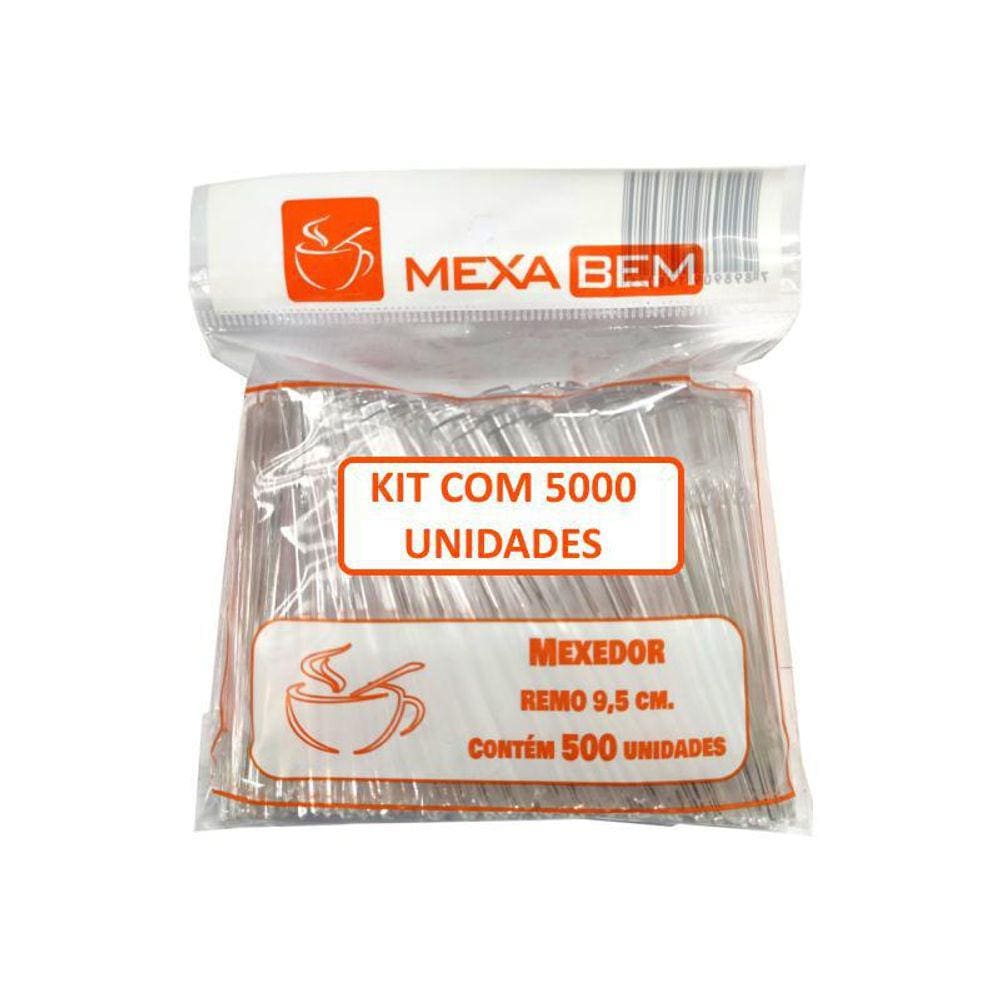 Mexa Bem 5000 Mexedor Café 9,5 Cm Tipo Remo Chá Drink Topper