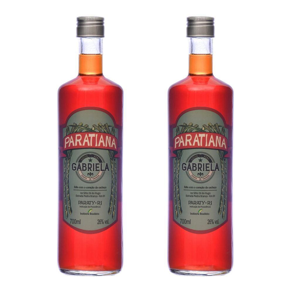 Kit 2 Cachaças Gabriela Cravo E Canela Paratiana 700 Ml