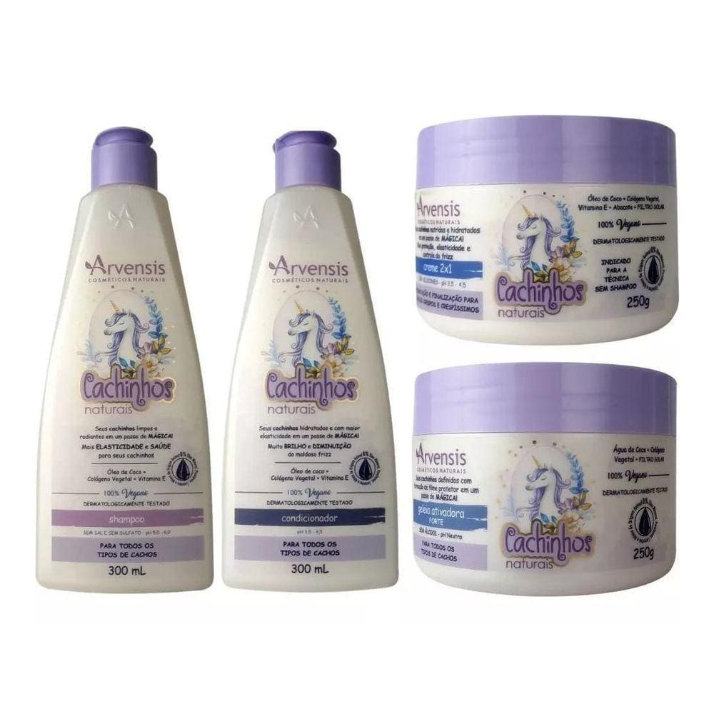 Kit Arvensis Cachinhos Sh. Cond. Mascara 2X1 Geleia Forte