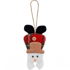 Kit 18 Enfeite árvore Natal Pendente Boneco De Neve 17cm