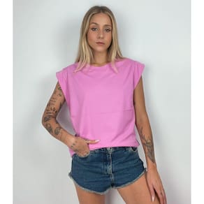Regata Feminina Aveloz Ombro Caído-Rosa