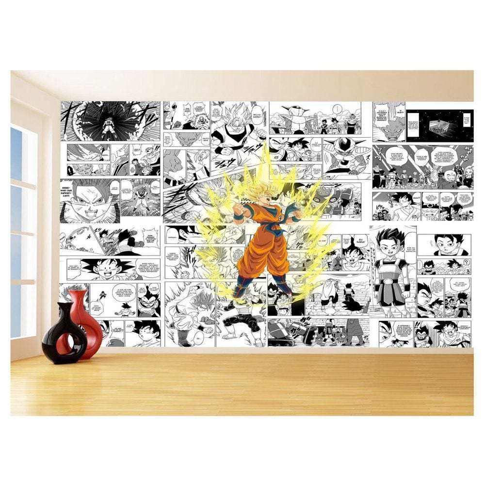 Papel De Parede Dragon Ball Goku Página Manga 3,5M Dbz660