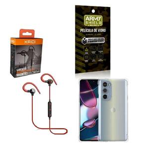 Kit Capinha Moto G32 Fone Bluetooth E Película De Vidro 3D