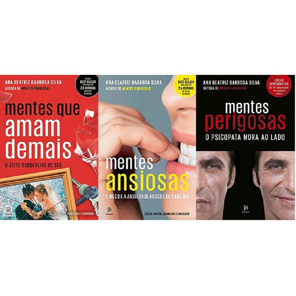 Kit 3 Livros Ana Beatriz Barbosa Mentes Que Amam Demais +
