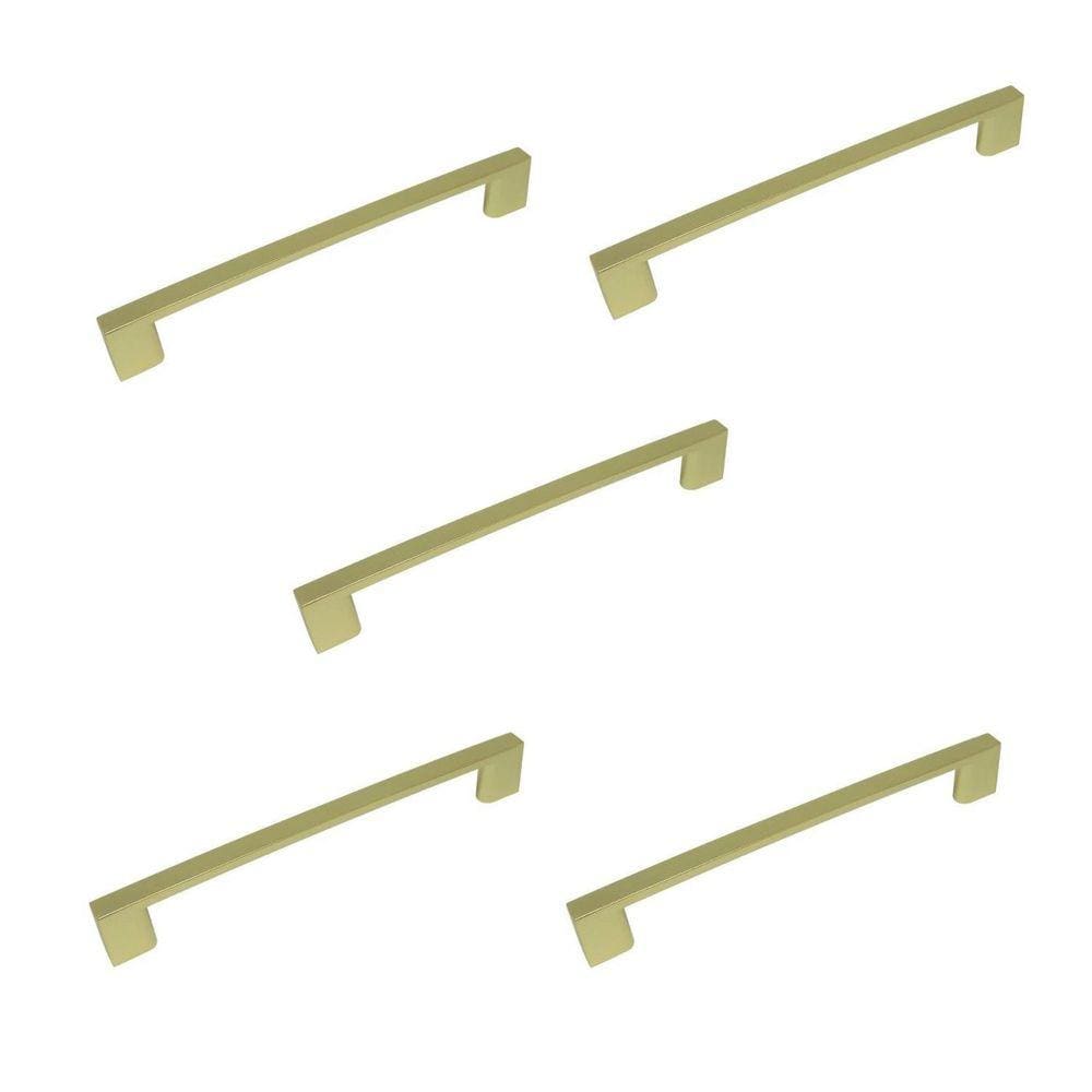 Kit 5 Puxador Dourado Il 950 Metal 96Mm Com Parafusos