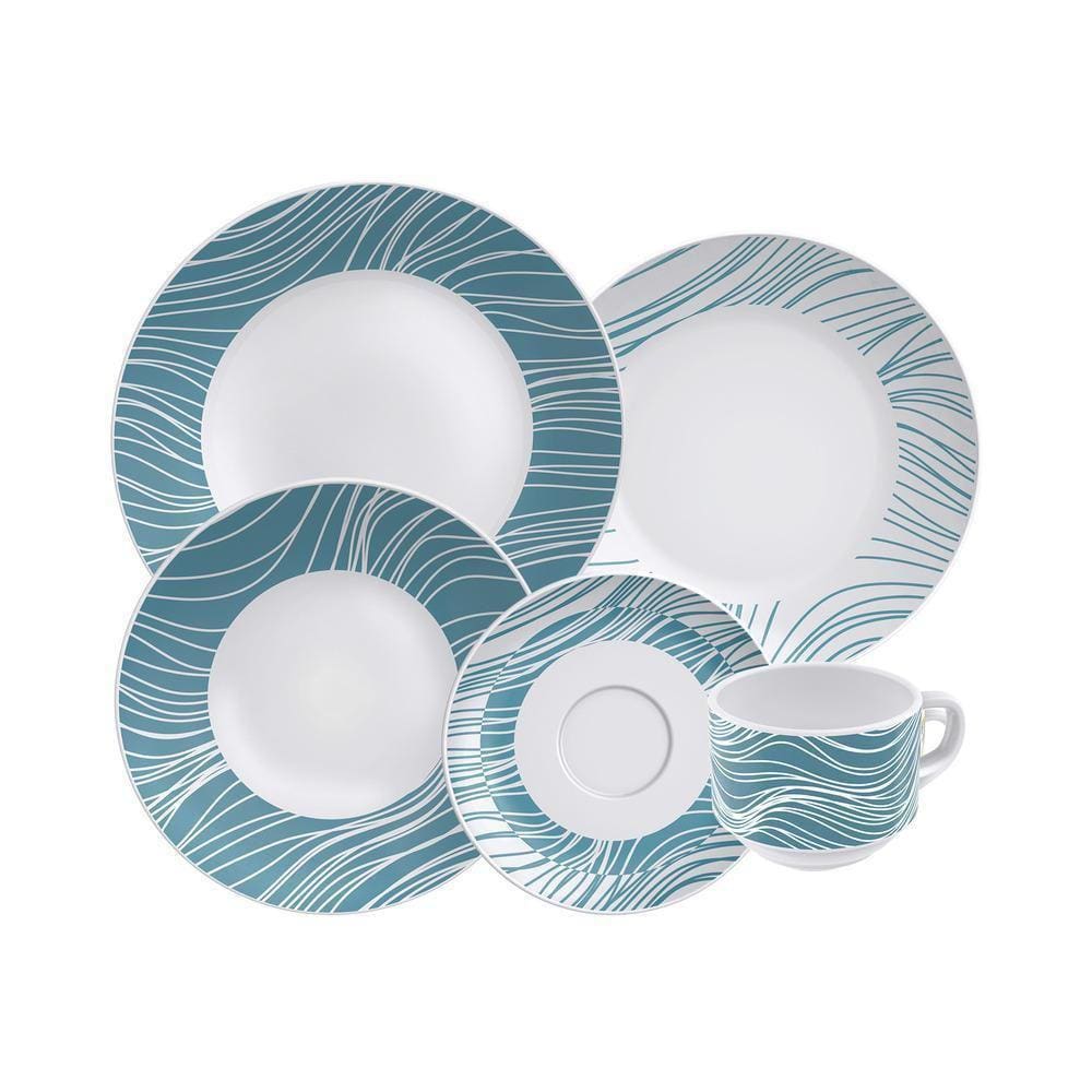 Aparelho De Jantar E Chá Tramontina Porcelana Clarice 20 Pç