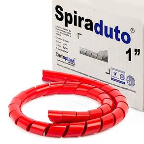 Organizador Fios E Cabos Spiraduto De 1 Vermelho - 5 Metros