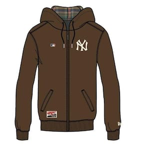 Moletom New Era MLB New York Yankees De Zíper Canguru Modern Classic - Marrom