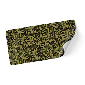 Adesivo Camuflado Marrom E Verde Militar Pixels 2,00X0,50M