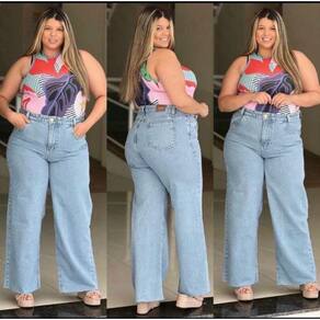 Calça Wide Leg Plus Size - 993