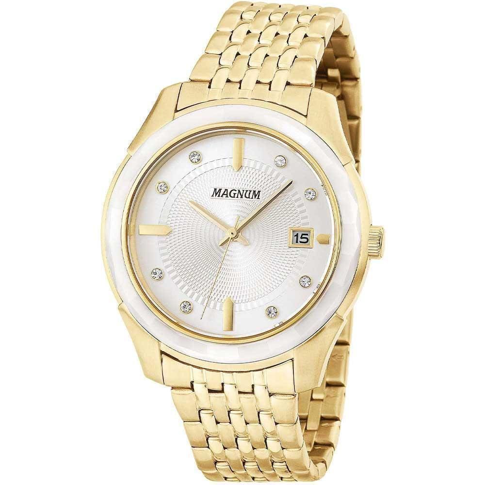 Relógio Magnum Feminino Ref: Ma28752t Clássico Mini Prateado Prata