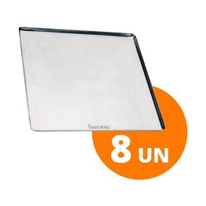 8 Assadeiras Estampada Lisa Alumínio 35X35X1 Prp-004 - Imeca